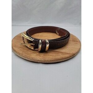 Vtg CrookHorn Mens Brown Leather Braided Belt Cobblestone Size 40 Made In USA